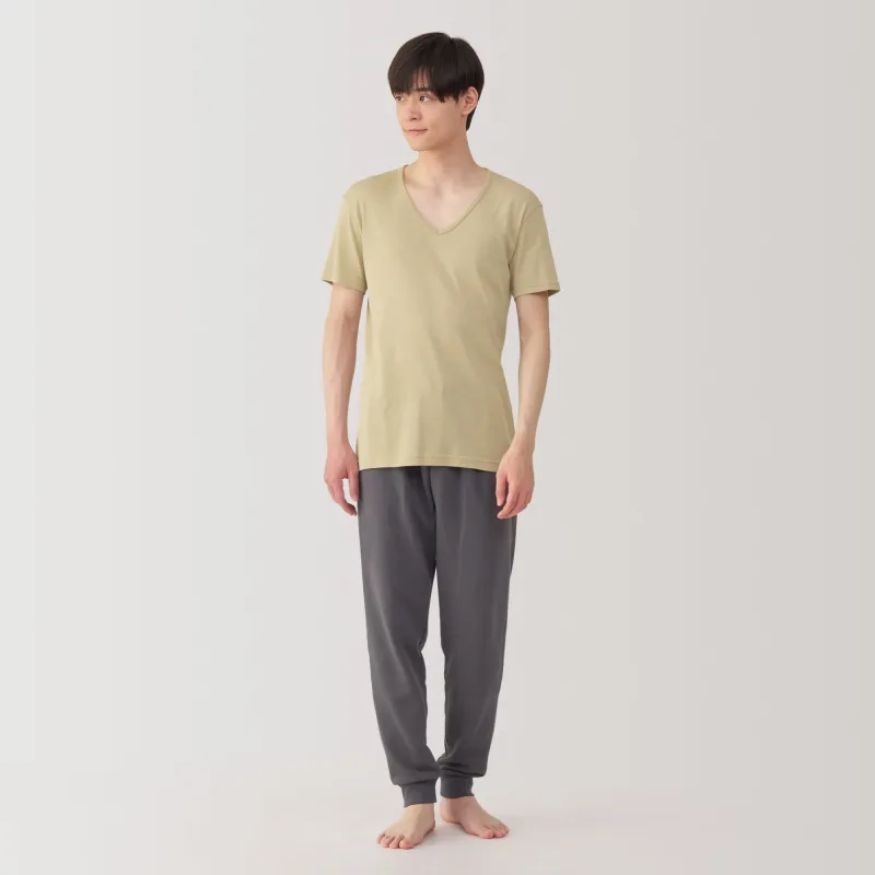 Kaos V-Neck Katun Menyerap Keringat Pria