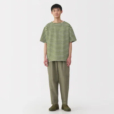Men's Heavyweight Boatneck Half Sleeve T-Shirt
