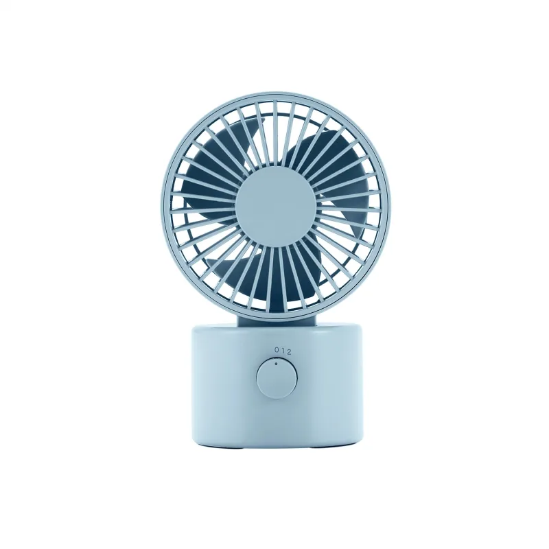 Cordless USB Desk Fan with Oscillation - Blue
