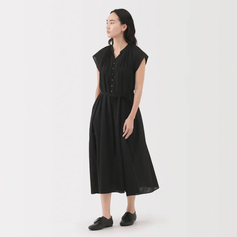 Women's High Twisted Veil French Sleeve Patterned Dress