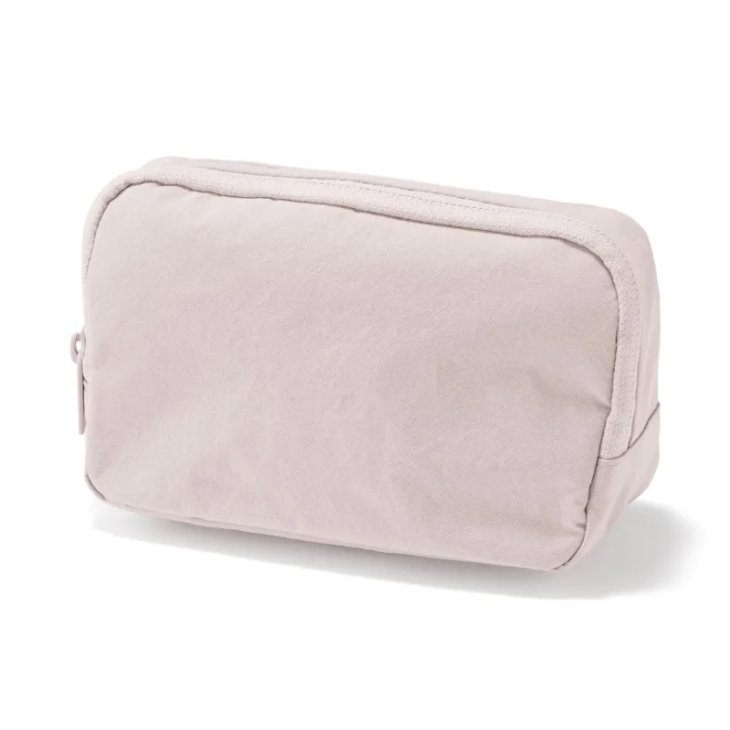 Wrinkled Nylon Wide-Opening Pouch - Large