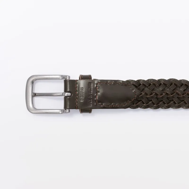 Tanned Leather Hand-Knitted Belt