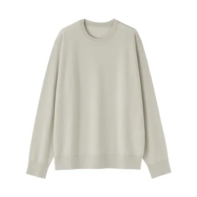 MUJI Men's Washable High-Gauge Wool Crewneck Sweater