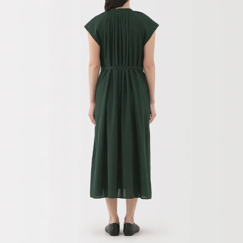 Women's High Twisted Veil French Sleeve Patterned Dress