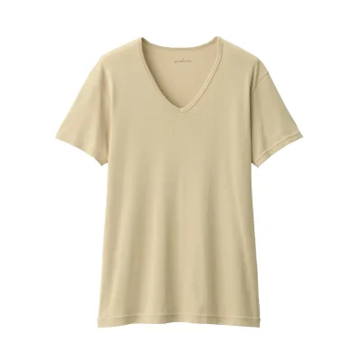 Kaos V-Neck Katun Menyerap Keringat Pria