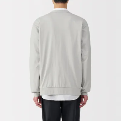 Cárdigan de malha de jersey com decote em V para homem