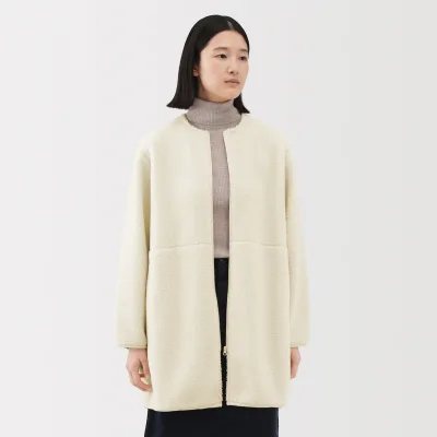 MUJI 보아 플리스 카라리스 코트 (재생 플라스틱 소재)