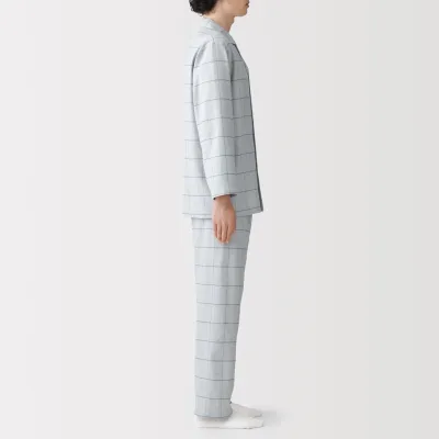 Sidesømløse flanellpyjamaser