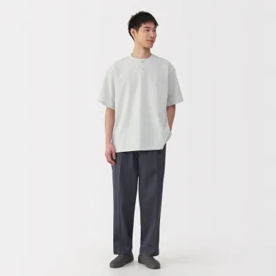 남성 통기성 헨리 티셔츠