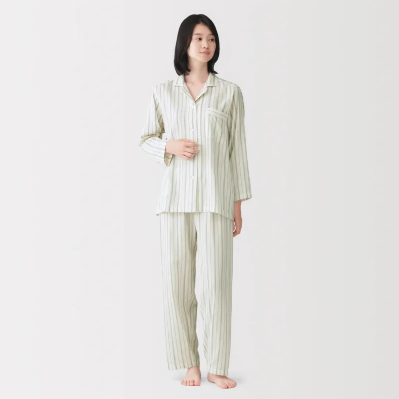 Piama Double Gauze Tanpa Jahitan Samping