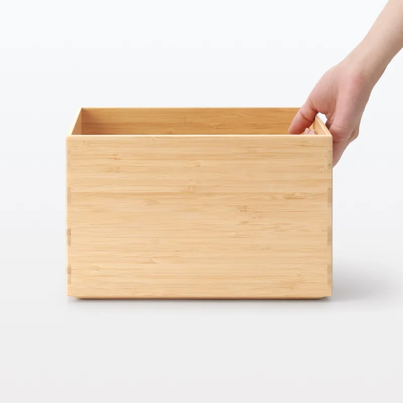 Caja apilable de bambú - Media - Mediana 26 x 18,5 x 16,5 cm