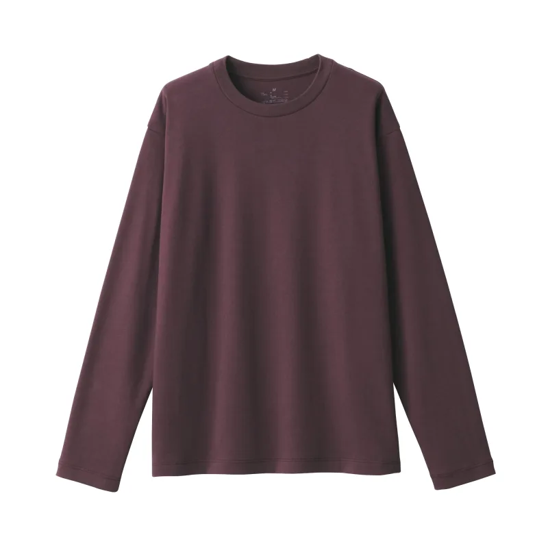 Kaos Lengan Panjang Crew Neck Interlock Wanita