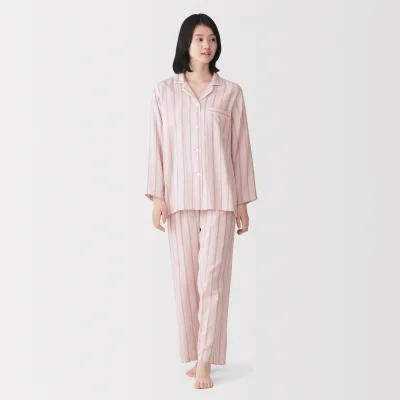 Piama Double Gauze Tanpa Jahitan Samping