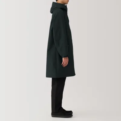 MUJI Men's Water Repellent Hooded Coat in Organic Cotton
