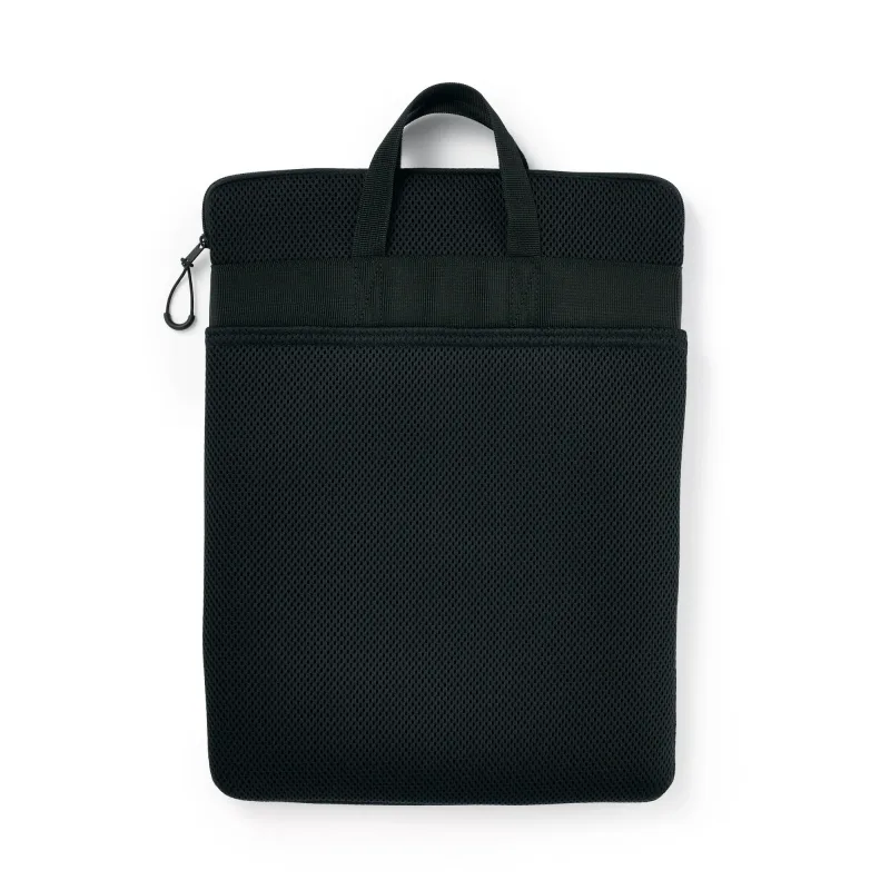 Polyester Vertical Cushioned Laptop Case - Black