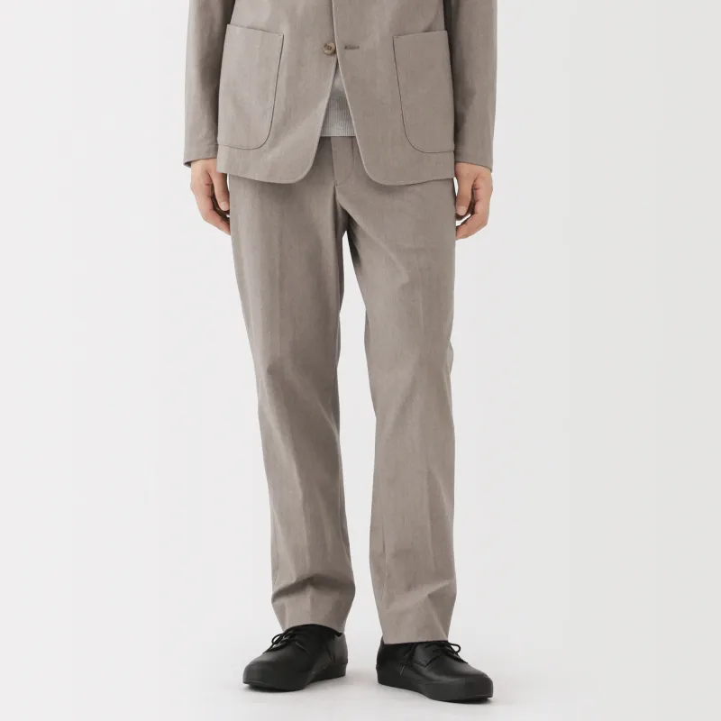 Brushed Flat Front Pants