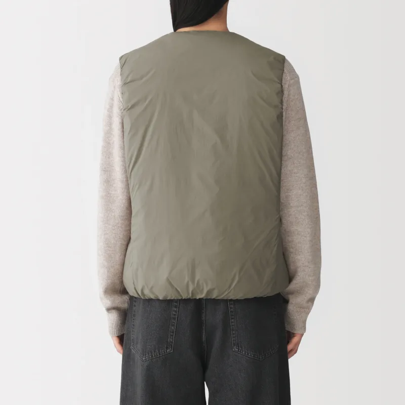 Gilet senza colletto in piuma leggera