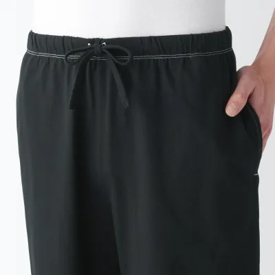 Conjunto de Loungewear Masculino de Manga Curta em Algodão com Absorção de Humidade