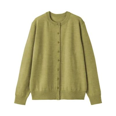 Wool Crewneck Cardigan