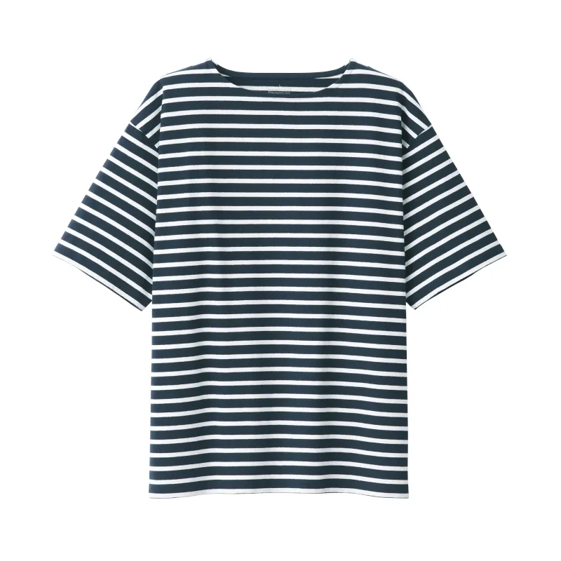 Men's Heavyweight Boatneck Half Sleeve T-Shirt