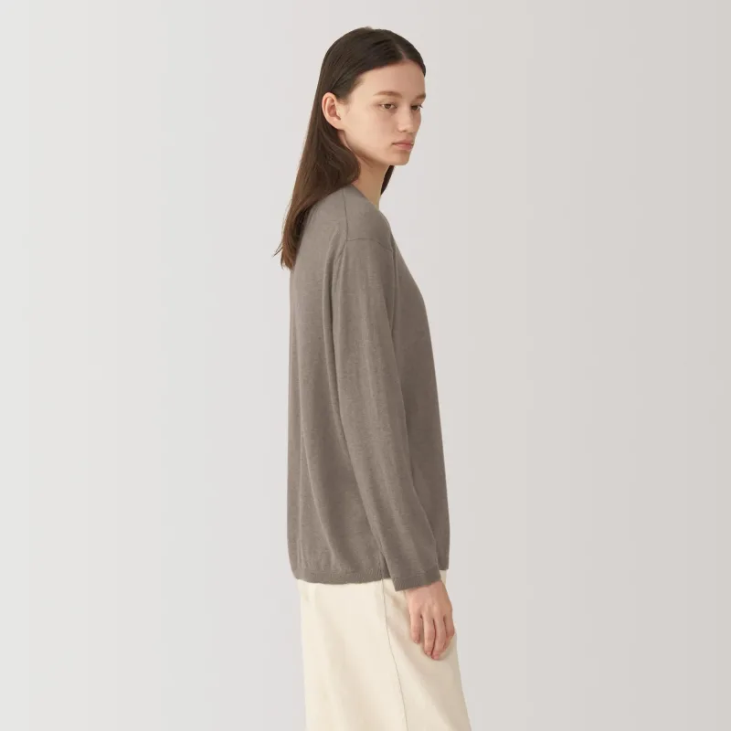 Labo Women's Natural Cashmere Crewneck Sweater