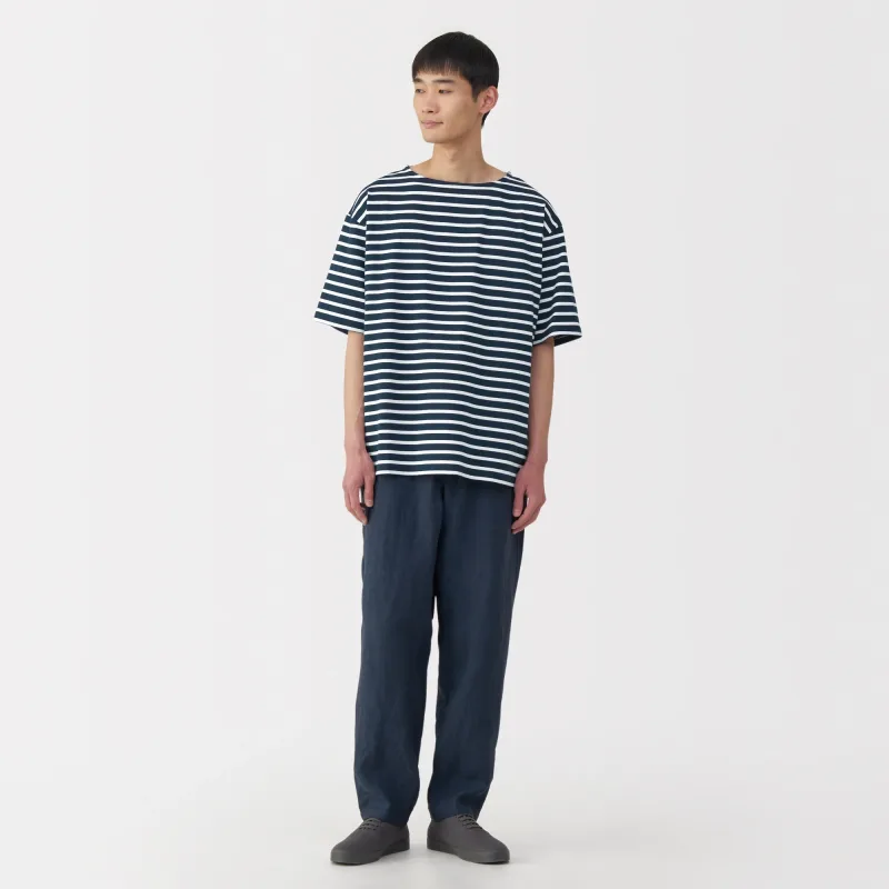 Men's Heavyweight Boatneck Half Sleeve T-Shirt