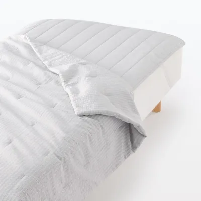 Cotton Seersucker Quilted Pad - Double