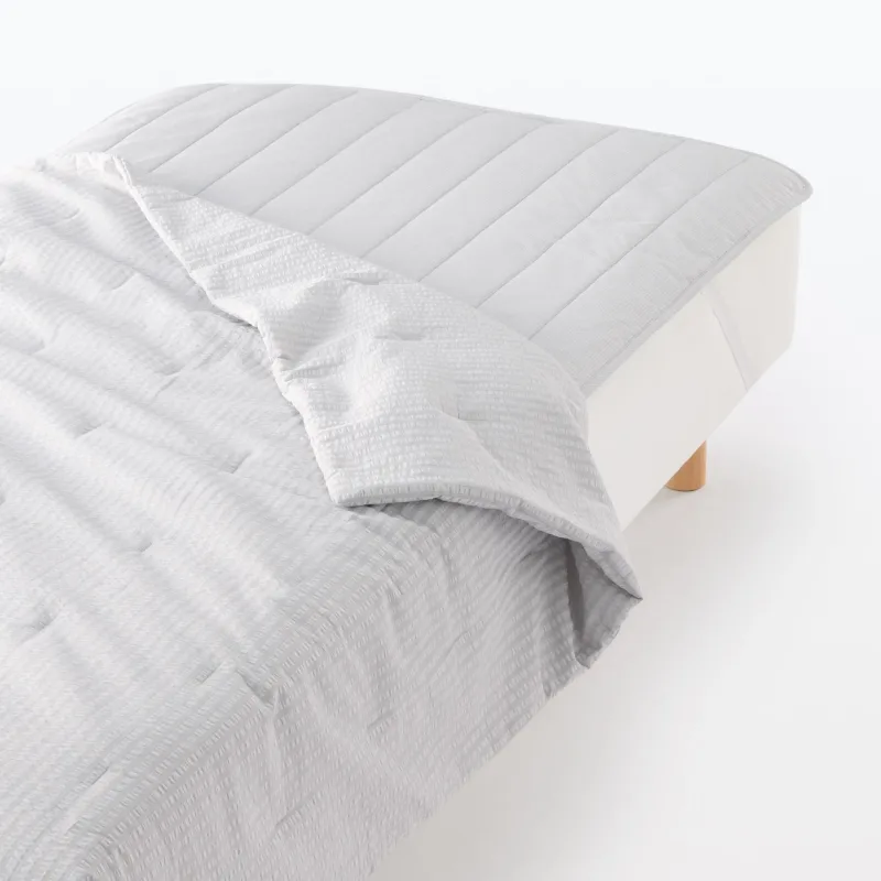 Cotton Seersucker Quilted Pad - Double