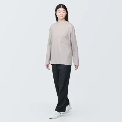 Labo Unisex Easy-Clean Quick Dry Crew Neck Long Sleeve T-Shirt