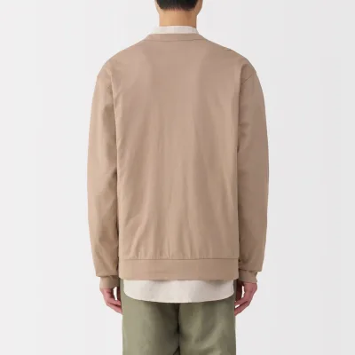 Cárdigan de malha de jersey com decote em V para homem