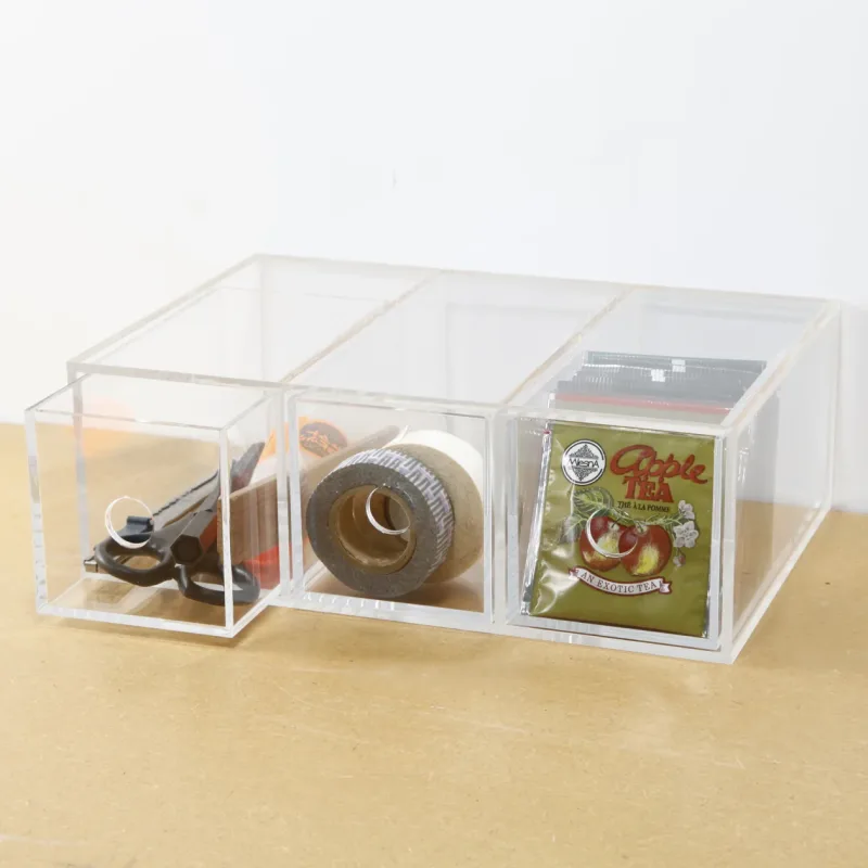 Cubby mit 3 Schubladen aus Acryl