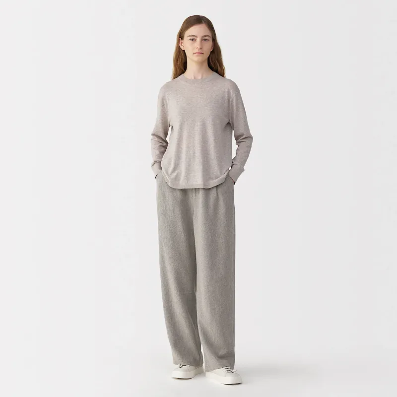 Labo Damen-Hose aus Leinen-Woll-Mix