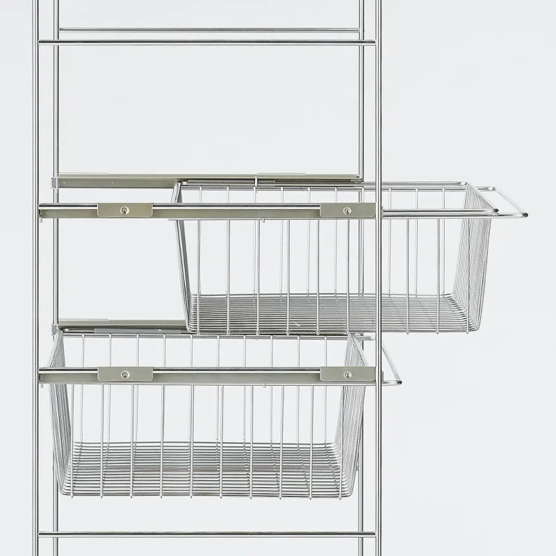 SUS Stainless Steel Shelving Unit Additional Wire Basket - Wide (33.1")