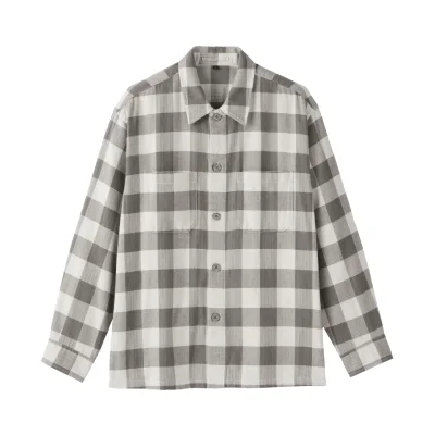 Casaco de flanela escovada para homem MUJI para sobreposição no outono e inverno