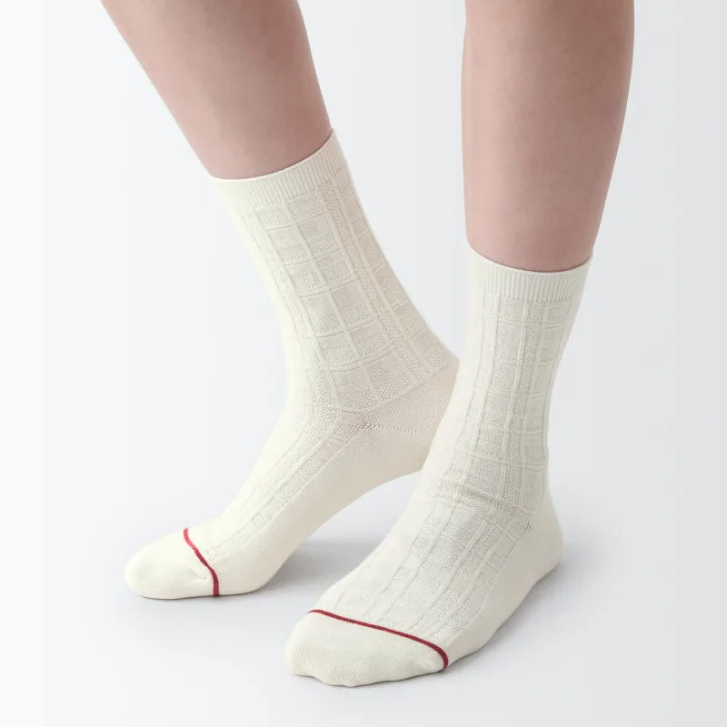Warm Pile Cotton Patterned Stitch Socks