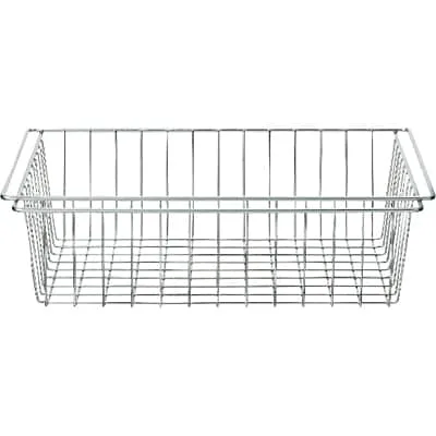 SUS Stainless Steel Shelving Unit Additional Wire Basket - Wide (33.1")