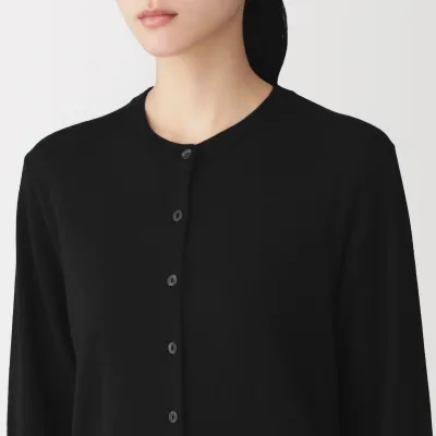 Wool Crewneck Cardigan