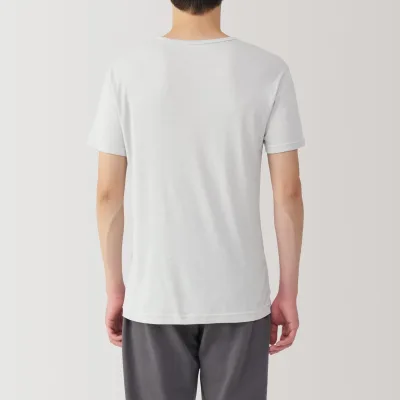 Kaos V-Neck Katun Menyerap Keringat Pria
