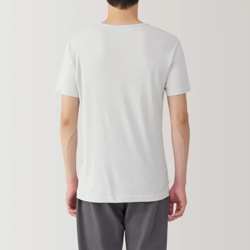 Kaos V-Neck Katun Menyerap Keringat Pria