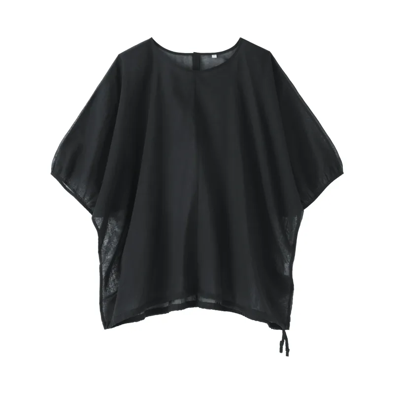 High-Twist Cotton Sheer Blouse