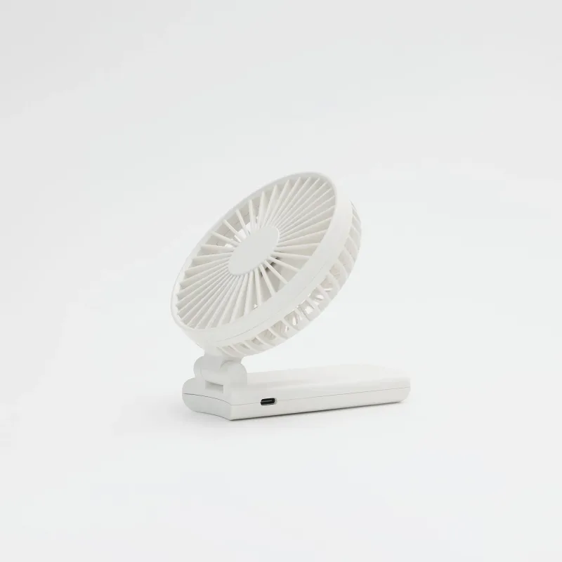 Rechargeable Thin Handheld Fan - White