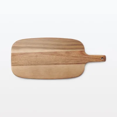 Acacia Double-Sided Cutting Board with Handle - Large