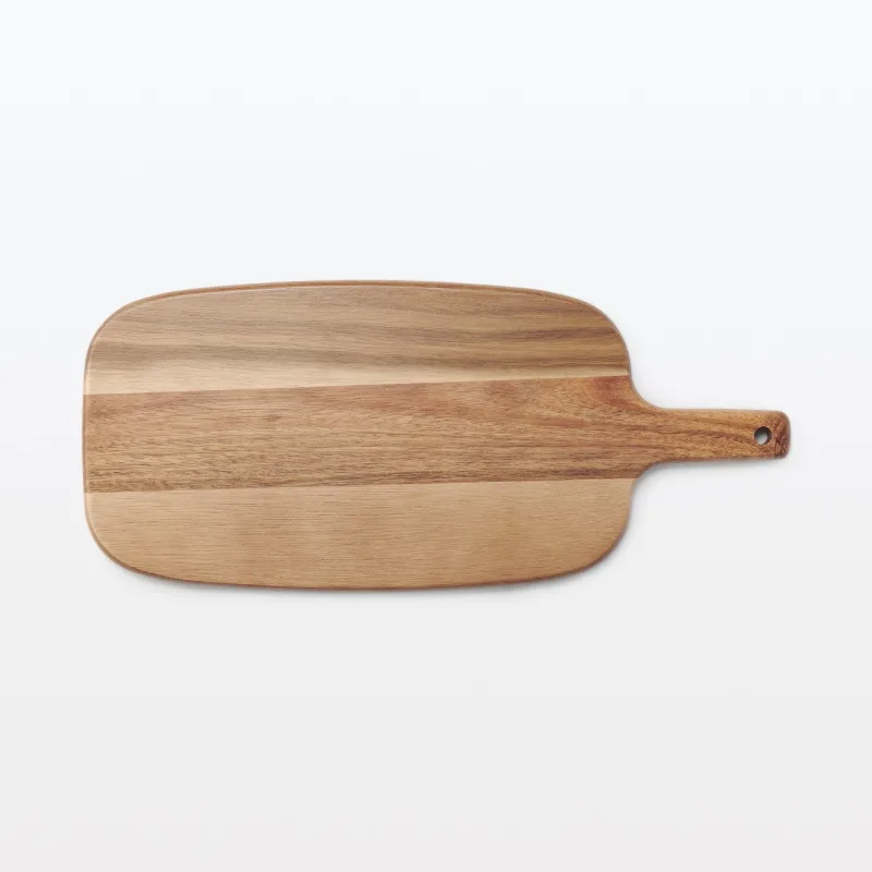 Acacia Double-Sided Cutting Board with Handle - Large