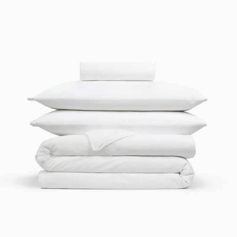 Washed Cotton 4 Piece Bedding Set - Single