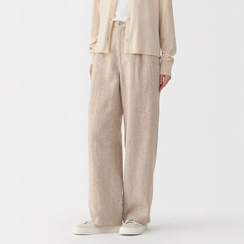 Labo Damen-Hose aus Leinen-Woll-Mix