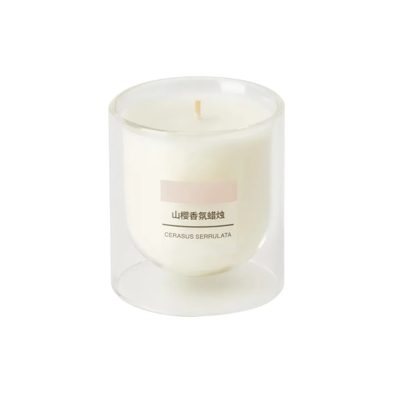 Scented Double Wall Glass Candle - Cherry Blossom