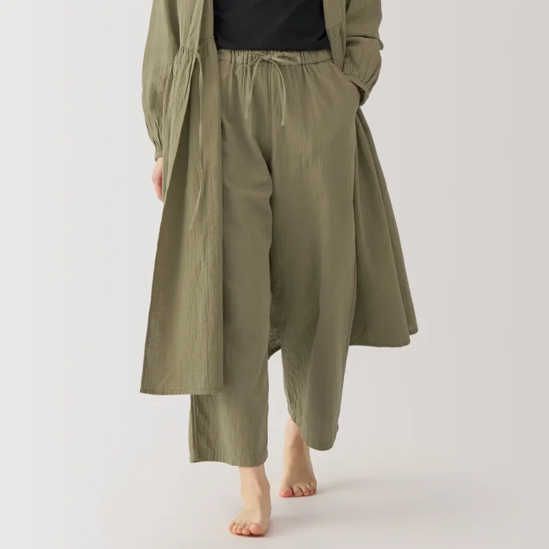Women's Crinkle Gauze Long Pants
