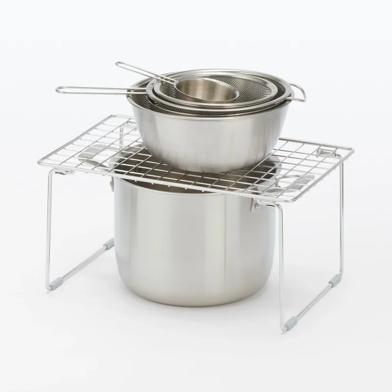 Rustfrit stål-vaskerack til underskab - Lille B14,6 x D9,4 x H7,5"