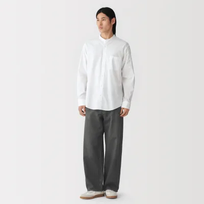 Kapok Blend Denim Wide Pants