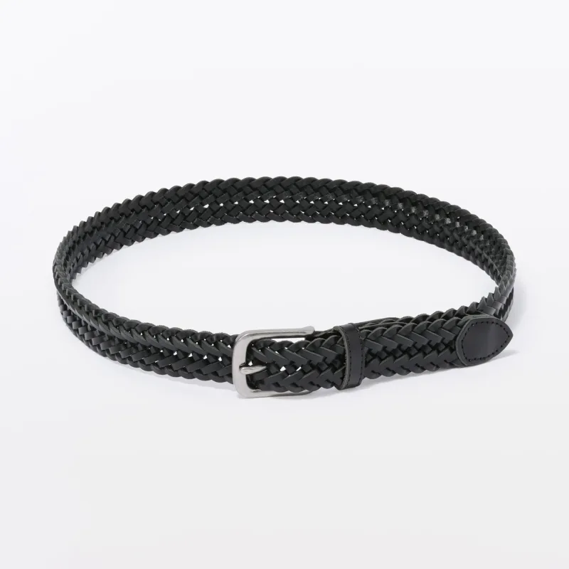 Tanned Leather Hand-Knitted Belt